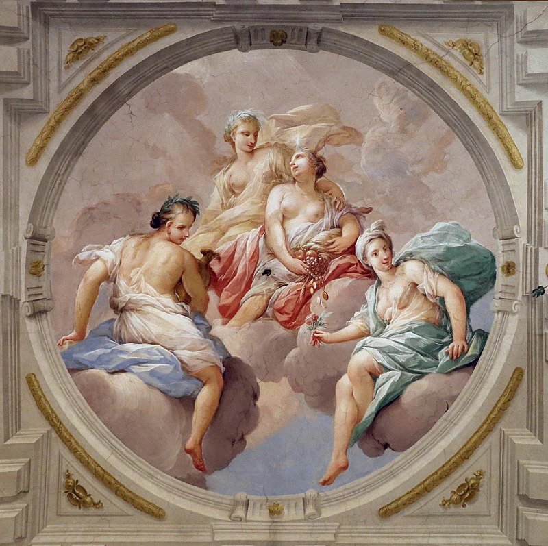 Affreschi a Palazzo Tempi - Le quattro allegorie, dettaglio